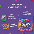 Cadbury Gems Mini Treats Pack 40Units 126.4g INDIAN. 