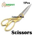 Stainless Steel Sharp Tailor Scissors for Clothing Dressmaking Shears Fabric Craft Cutting Adjustable Kitchen Scissors, Gold (9.5''). 
