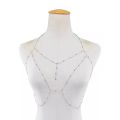 Metal Body Bust Chain Jewelry for Women Style Hollow Bikini Ladies Breast Crystal Body Chain Decoration Fashion Jewelry.