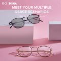 OQ BOGA 6 Styles Anti UV Photochromic Sunglasses Men Women Anti Blue Light Proof Radiation Oval Frame Computer Eyeglasses.