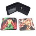 Anime One Piece PU Wallet for Women Men Cartoon Zoro Luffy Ace Figures Purse Foldable Wallet Card Holder Children Gift. 