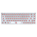 T-WOLF T40 Mechanical Keyboard Transparent RGB Backlit Brown Switch, Red Switch, Yellow Switch, 68 Key Keyboard Key Line Separation. 