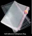 100 Pcs Self Adhesive Cellophane Sticky Bag Size: 11 inch x 15.75 inch + Flap 1.8 "(25 cm x 36.5 cm+Flap 4.5cm). 