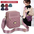 New Bag Women's Crossbody Shoulder Bag, Large Capacity Embroidered Thread, Lingge, High-grade Lightweight, Versatile, Simple Solid Color Women's Cloth Bag.