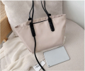 Trendy High-capacity Women's Handbags Simple Fashion Tote Bags Casual Waterproof Large Shoulder Underarm Bag - 1208. 