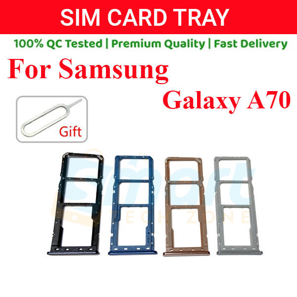 Samsung Galaxy A70 Sim Tray Micro SD Card Slot with Sim Ejector Pin Replacement Part: