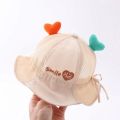 High Quality Love Decoration Baby Cute Bucket Hat Spring Autumn Thin 3-24 Month Summer Sun Shading Cotton Lovely Adjustable Hats.