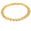 【Daily Necessities For Anyone Store】18K Yellow Gold GF 10mm Mens Women's Curb Chain Jewelry.