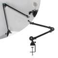 Microphone Arm Mic Stand Desk Mounted Foldable Clip on Cable Management Holder Accessory 360° Rotation Space Saving for Video Gaming. 