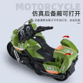 Cross-Border Simulation Motorcycle Toy Car Model Warrior Inertial Vehicle Racing Car Children's Toy Car Boy Gift.