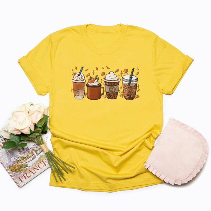 Fall%20Coffee%20T-Shirt%20Pumpkin%20Spice%20Halloween%20Tshirt%20Vintage%20Halloween%20Shirt%20for%20Women%20Graphic%20T%20Shirts%20Coffee%20Lovers%20Gifts%20Top%20-%20Image%205