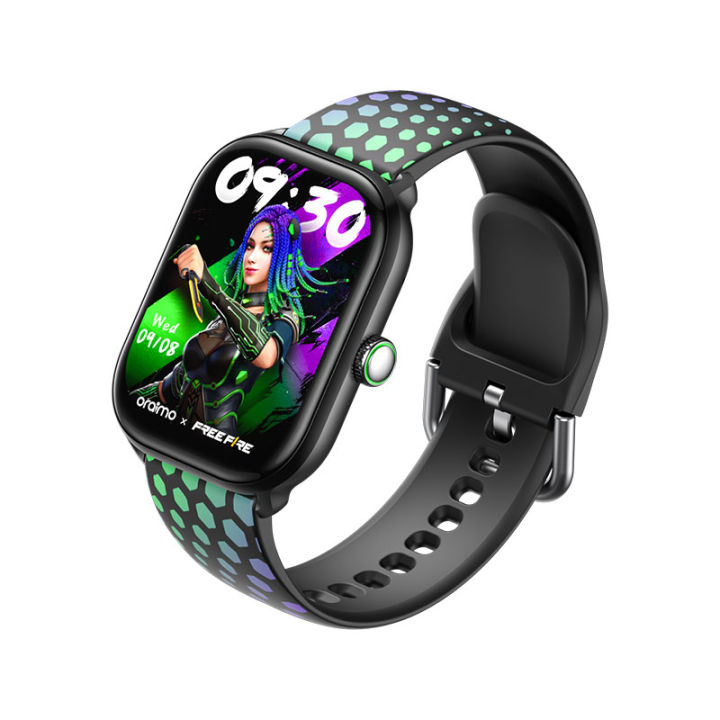 Oraimo Watch 6 Lite Smart Watch OSW-809 Shadow Green with Bold Color Options and Real Time Smart Notifications