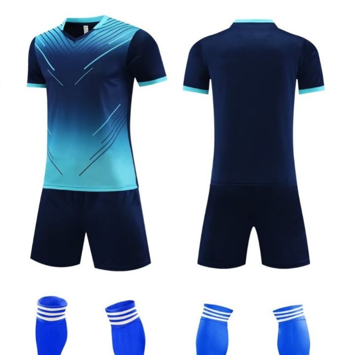 Football hing suit en's raining Adult Children's s rinting er Competition eam hing reathable Qui-dr Short-eeed Summer