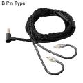 JCALLY Wear-resistant Copper Braided Headphone Earphone Cable with B/C/MMCX Pin. 
