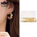 Carat Club Ear Hoops 6 Pairs Women's Retro Ear Hoops Set Lightweight Anti-rust Earrings for Club Party Various Shapes Colors Style Jewelry Geometric Earrings. 