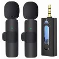 K35 Dual Wireless Microphone 3.5mm Supported for Camera, Sound card, Smartphone. 