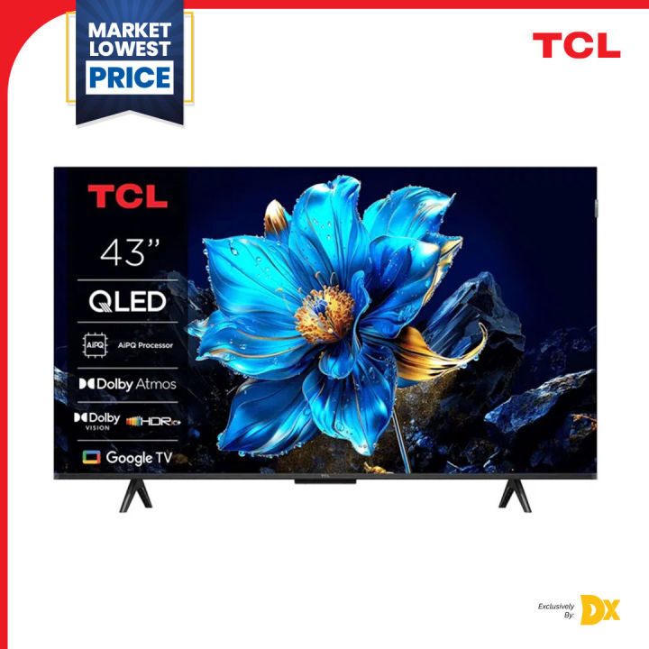 TCL 43P7K 43" 4K QLED Smart Google TV With Free Delivery (Nationwide)