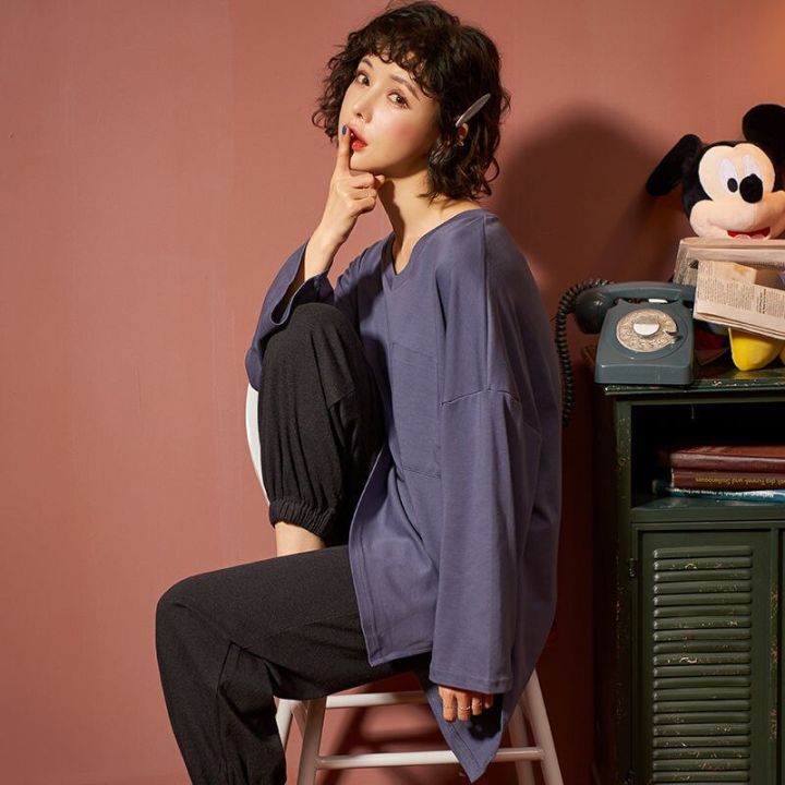 Pajama%20Sets%20Women%20Kawaii%20Print%20Chic%20Ulzzang%20Soft%20Spring%20Fall%20Lady%20Pjs%20Sleepwear%20Oversize%20Popular%20Ins%20Loose%20Preppy%20Girls%20Homewear%20-%20Image%207