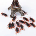 【Broad Sunlight shop】50Pcs Cockroaches Creepy Roach Bugs Prank Rubber Toys Themed Parties Realistic Rubber Roaches. 