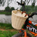 Storage Pouch Mountain Bike Removable Handlebar Basket Carrier Pannier Children Vintage Rattan Bicycle Baskets.