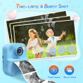 HD 1080P Kids Mini Instant Print Digital Camera Instant Printing Camera Birthday Holiday Gift for Fun Photography Blue.
