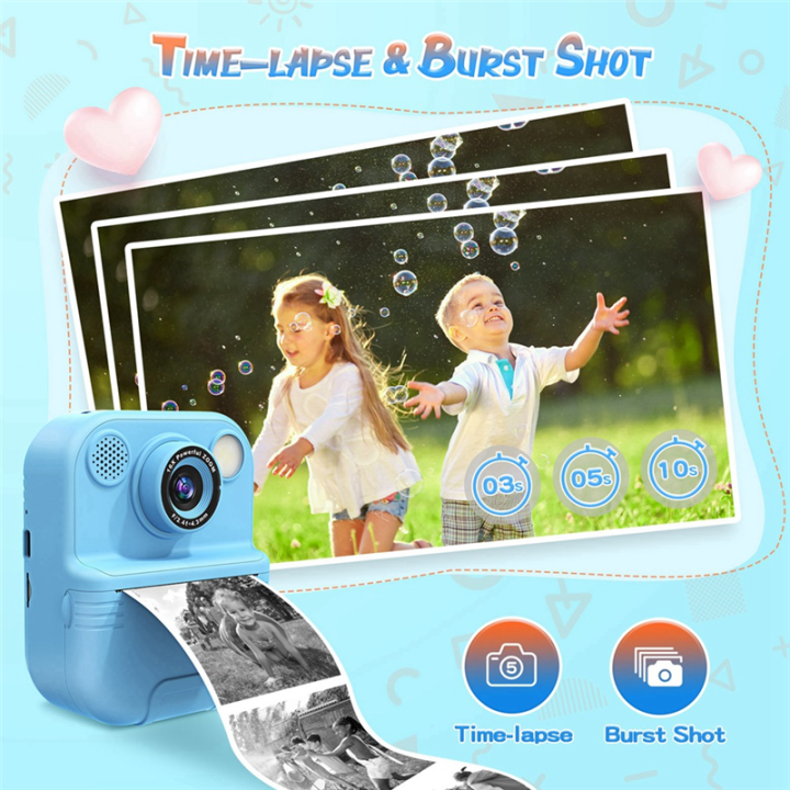 HD%201080P%20Kids%20Mini%20Instant%20Print%20Digital%20Camera%20Instant%20Printing%20Camera%20Birthday%20Holiday%20Gift%20for%20Fun%20Photography%20Blue%20-%20Image%204
