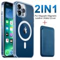 Case and Card Wallet for Magsafe Magnetic For iPhone 14 Plus 13 12 Pro Max Magnetic Card Holder and Phone Case Accessories. 