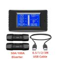 PZEM-015 DC 0-200V 50A 100A 9 in 1 DC LCD Display Digital Multimeter Battery Monitor Power Energy Impedance Voltmeter Wattmeter. 