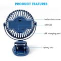 Portable USB Table Fan Clip-on Type Rechargeable Cooling Mini Ultra Quiet Desk Fan 720 Degree Rotation Adjustable Clip-on Fan.