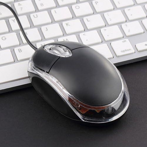 NICE 3D LED Optical Mouse USB 2.0 Black Wired Optical Light Scroll Wheel Mice Mouse for Computer PC Laptop