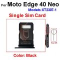 For Motorola Moto Edge 40, 40 Neo, 40 Pro Sim Tray Micro SD Card Slot with Sim Ejector Pin Replacement Parts. 