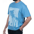 Drop Soulder T-shirt Cameo Blue. 