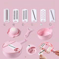 【100%-New】 New -border kitchen multifunctional nine-in-one vegetable cutter 12-piece grater potato radish shredding machine. 