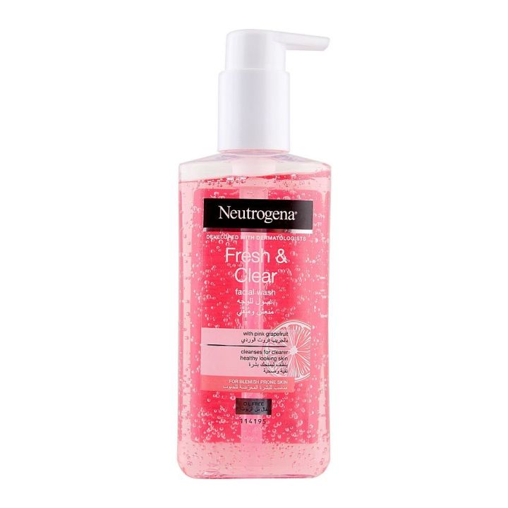 Neutrogena%20Fresh%20&%20Clear%20Pink%20Grapefruit%20Facial%20Wash,%20Oil%20Free,%20200ml%20-%20Image%202