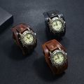 All-Match Fashion Punk Retro Brown Black Belt Strap Genuine Leather Watch Men Bracelet For Women Jewelry Freely Shipping. 