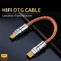 OTG Cable Adapter Type-C to Type-C Cable Double-Headed Headphone Decoding Earphone Sound Card Cable for Huawei/Samsung HiFi.