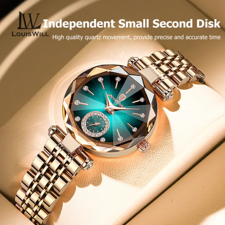 LouisWill%20Women's%20Fashion%20Watches%20Gradient%20Two%20And%20A%20Half%20Needle%20Watch%20Independent%20Second%20Disk%20Design%20Diamond%20Encrusted%20Steel%20Band%20Watch%20Casual%20Quartz%20Watch%20Elegant%20Gifts%20-%20Image%205