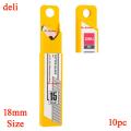 Deli Anti Cutter Blade - 18mm Size - 10pc (Box) E2011. 