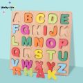 Halloween ABC Puzzle Shape Sorter Wooden Toys Early Learning Jigsaw Alphabet Number Puzzle Preschool Educational Baby Toys for ChildrenDolls Accessories.