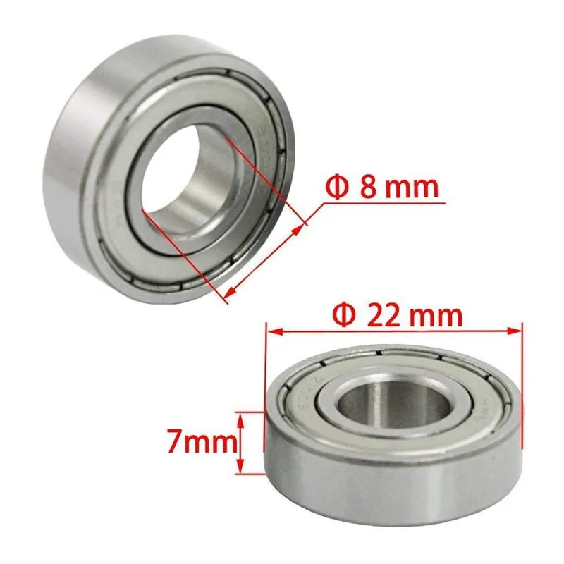 VXB 100-Pack 608 Skateboard Bearings – ZZ Bearings For Skateboards, Scooters, Inline Skates