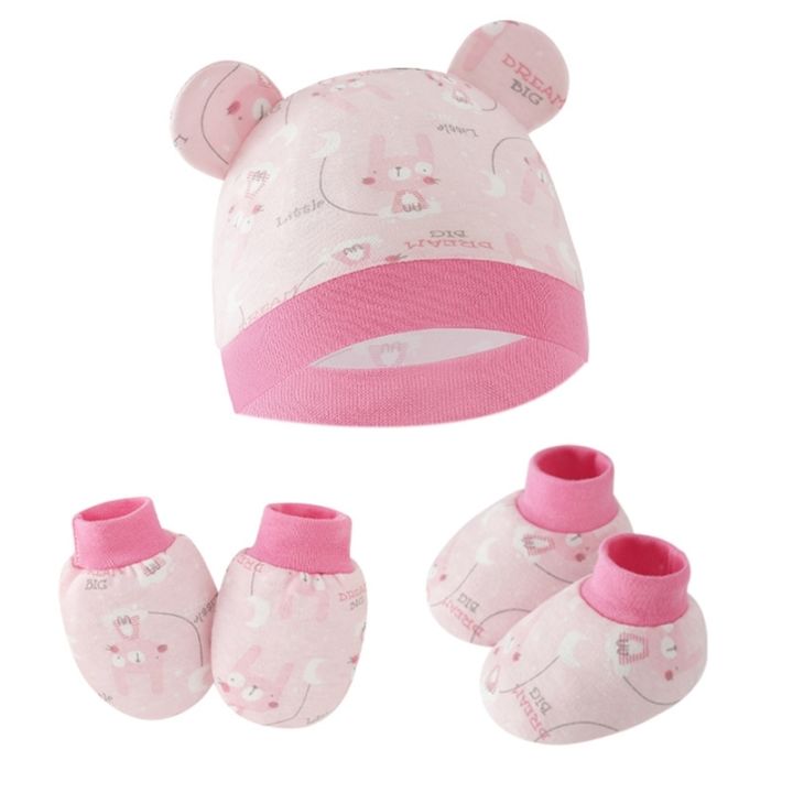 3pcs/set%20Cotton%20Newborn%20Cap%20with%20Anti%20Scratch%20Mittens%20and%20Foot%20Cover%20Infant%20Warm%20Headwear%20Baby%20Gloves%20with%20Socks%20Set%20Bzzo%20-%20Image%204