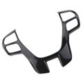 2X Carbon Fiber Steering Wheel Cover Trim Frame Sticker Car Accessories for Ford Ranger Everest Endeavour 2015+. 