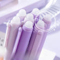 4PCS/Set Press Erasable Pen - Purple | 0.5mm Black Ink Gel Pen | School Office Writing Supplies.