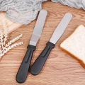 Stainless Steel Cake Offset Scraper DIY Angled Icing Spatula with Handle Cream Dough Pastry Smoothing Knife.