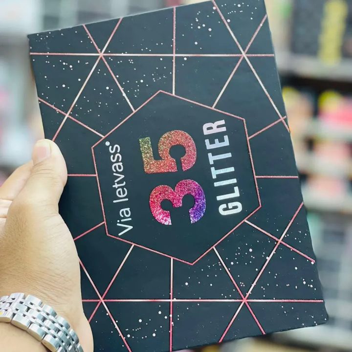 via letvass 35 Glitter Eyeshadow Palette