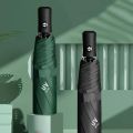 MOONBIFFY Fully Automatic UV Umbrella Daisy Sunscreen Sunshade Umbrella 3-fold 8 Ribs Sunny Rain Day Folding Parasol Umbrella. 