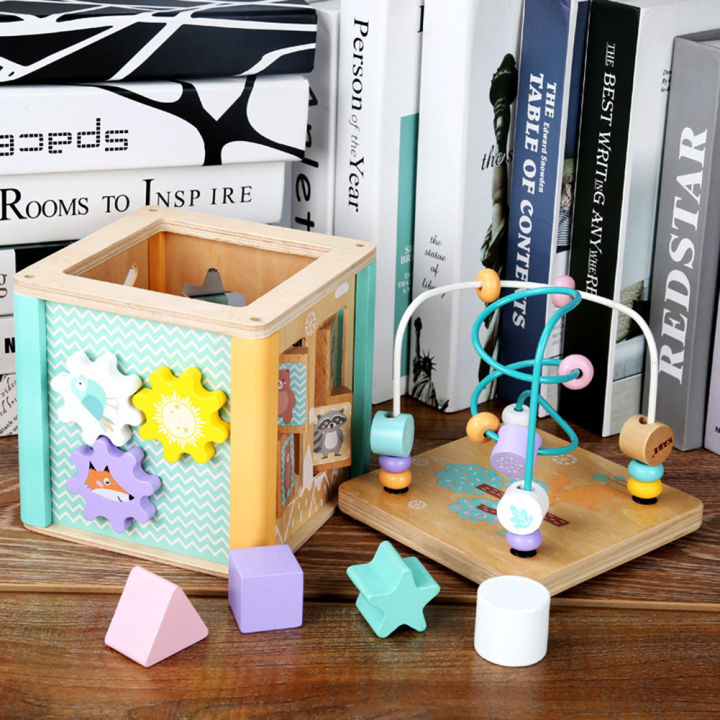 6in1%20Wooden%20Activity%20Cube%20Montessori%20Toys%20for%2012M+%20Baby%20Carrots%20Harvest%20Game%20Bead%20Maze%20Preschool%20Learning%20Education%20Shape%20Sorter%20MuXiaRe%20-%20Image%204