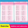 80 Pages Arithmetic Exercise Books Addition Subtraction Handwritten Workbook Mathematics Supplies for Children Notebooks. 