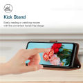 PlusCase for Xiaomi Redmi Note 12 4G Vintage PU Leather Wallet Case Flip Stand Card Slot Cover.