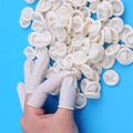 Rubber Disposable Latex Finger Cot Stall Anti Static Protective Fingerstall. 